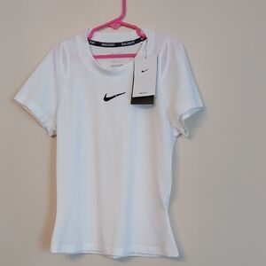 Nike White T-Shirt with Black Logo